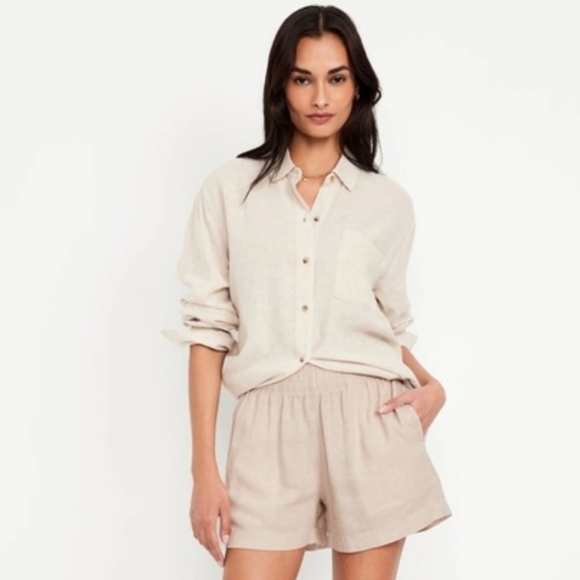 Old Navy Pants - Old Navy Linen Blend Jogger Shorts